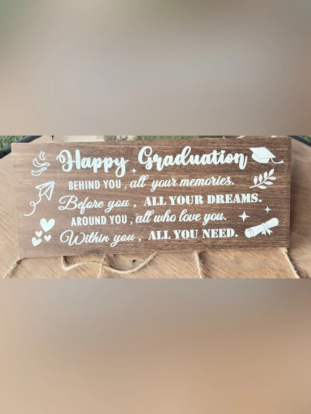 Happy Graduation Wooden Hanging Photo Display